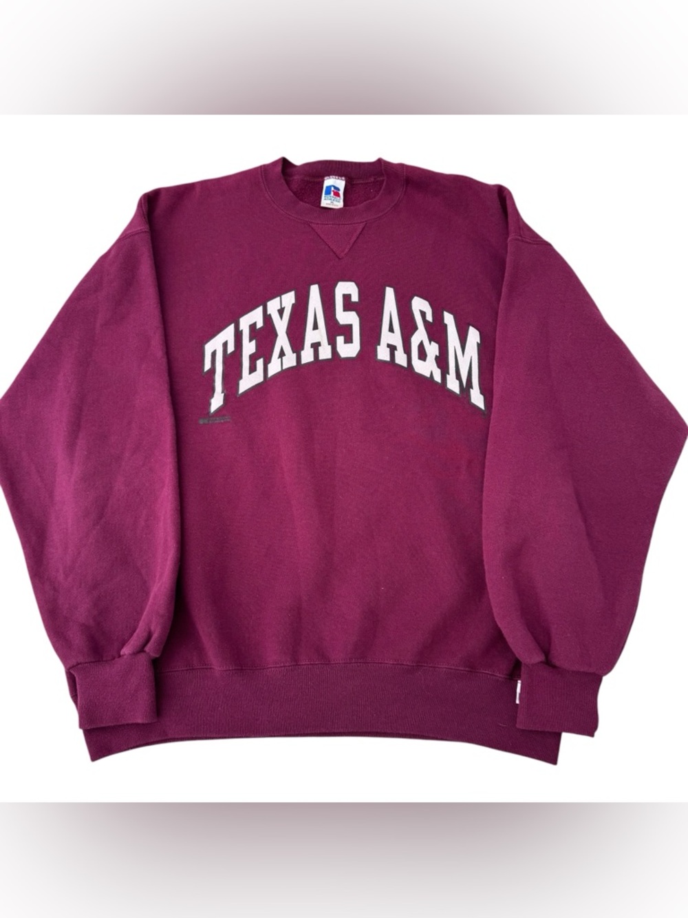 Vintage 90s Russell Athletic Texas A&M  University Sweatshirt Mens XL USA Maroon